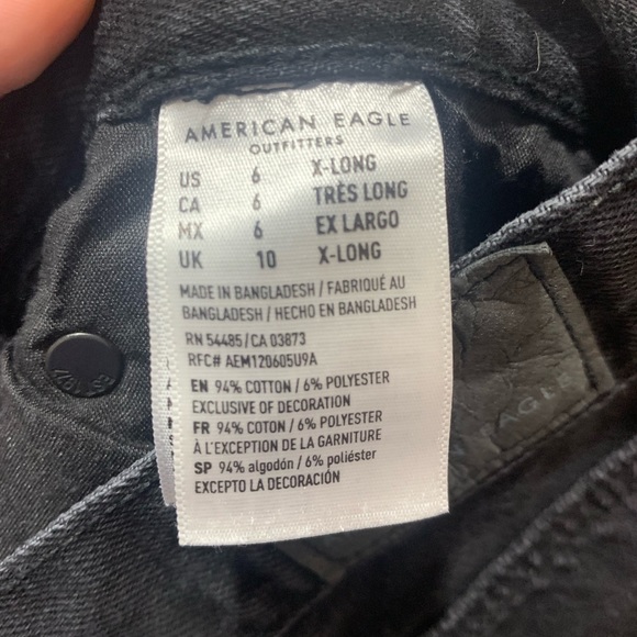 American Eagle Black Straight Leg Jeans - Picture 2 of 2